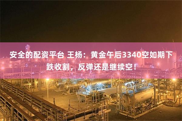 安全的配资平台 王杨:黄金午后3340空如期下跌收割,反弹还是继续空!