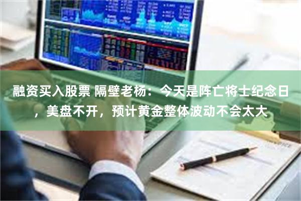 融资买入股票 隔壁老杨：今天是阵亡将士纪念日，美盘不开，预计黄金整体波动不会太大