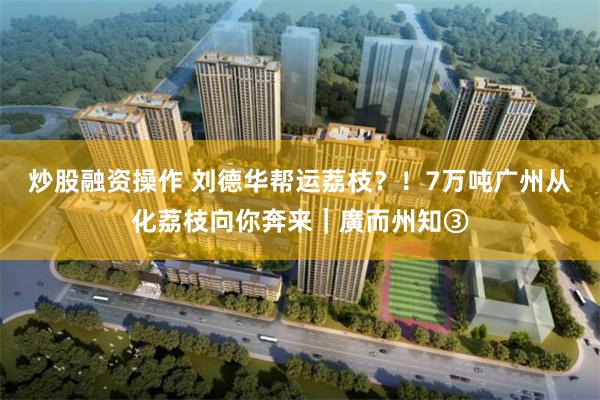 炒股融资操作 刘德华帮运荔枝？！7万吨广州从化荔枝向你奔来｜廣而州知③