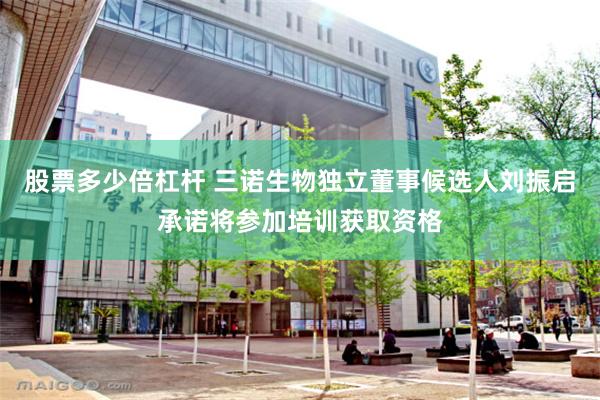 股票多少倍杠杆 三诺生物独立董事候选人刘振启承诺将参加培训获取资格