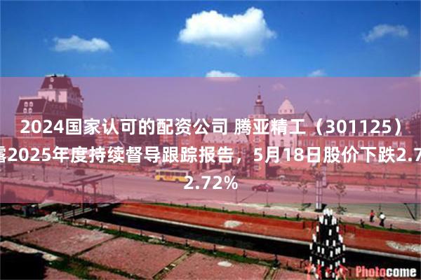 2024国家认可的配资公司 腾亚精工(301125)披露2025年度持续督导跟踪报告,5月18日股价下跌2.72%