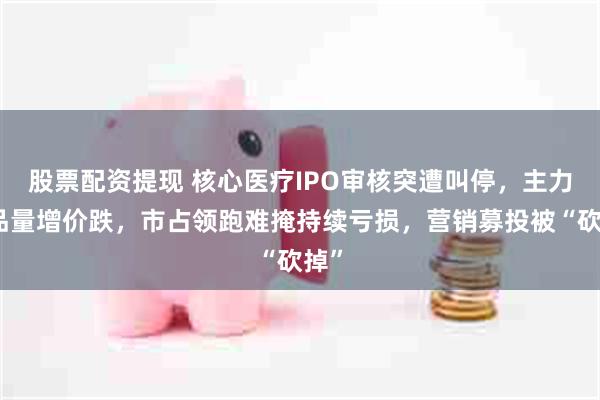 股票配资提现 核心医疗IPO审核突遭叫停，主力产品量增价跌，市占领跑难掩持续亏损，营销募投被“砍掉”
