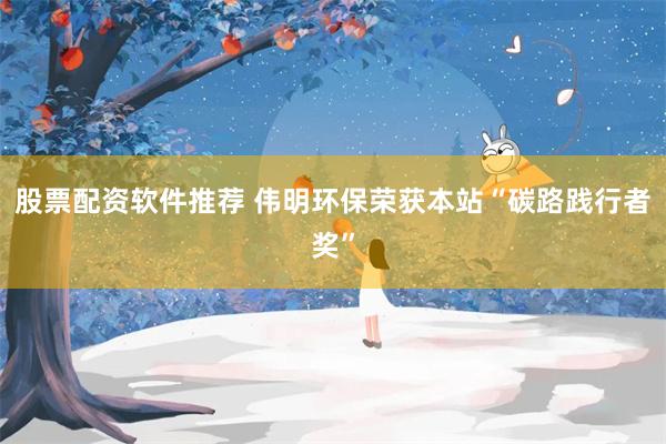 股票配资软件推荐 伟明环保荣获本站“碳路践行者奖”