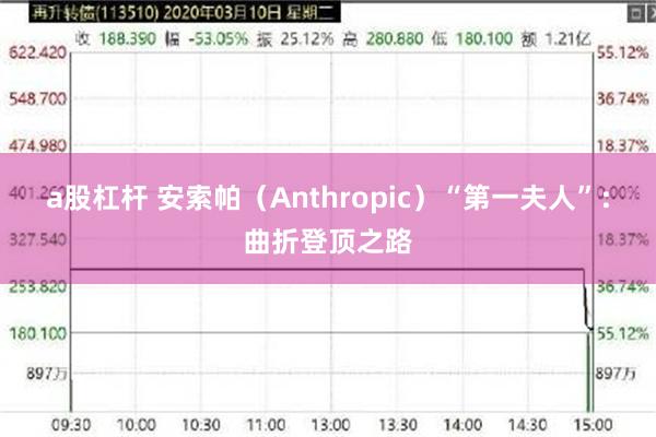 a股杠杆 安索帕（Anthropic）“第一夫人”：曲折登顶之路