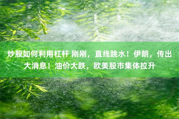 炒股如何利用杠杆 刚刚，直线跳水！伊朗，传出大消息！油价大跌，欧美股市集体拉升